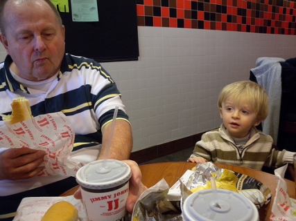 Dad and Mathias, Christmas 2008